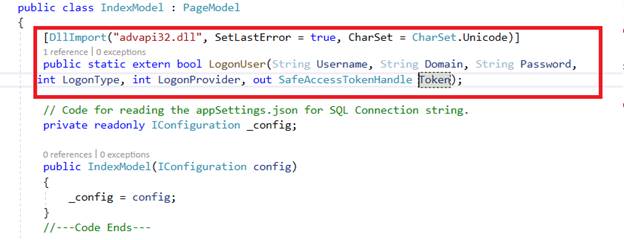 Impersonation Using WindowsIdentity.RunImpersonated In .NET Core 2 Razor Pages